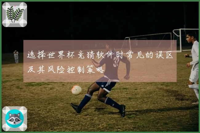 选择世界杯竞猜软件时常见的误区及其风险控制策略
